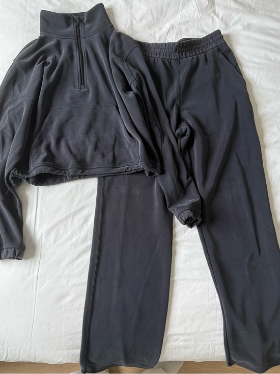 lululemon athletica Sweaters - Lululemon Charcoal Gray Quarter-Zip Sweater and Pant Set
